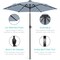 Best Choice Products 7.5ft Outdoor Solar Patio Umbrella for Deck, Pool w/ Tilt, Crank, LED Lights